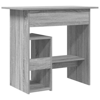 Bureau 80x45x74 cm bewerkt hout grijs sonoma eikenkleurig 7