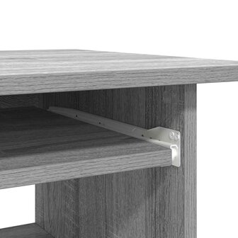 Bureau 80x45x74 cm bewerkt hout grijs sonoma eikenkleurig 8