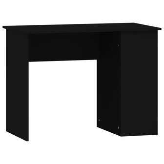 Bureau 100x55x75 cm bewerkt hout zwart 2