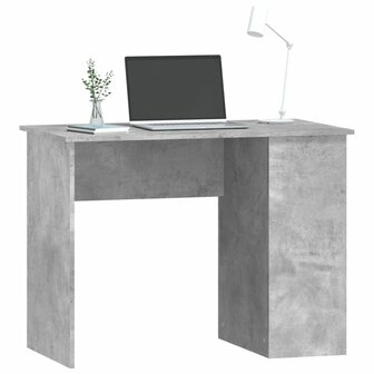 Bureau 100x55x75 cm bewerkt hout betongrijs 3