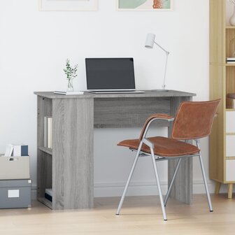 Bureau 100x55x75 cm bewerkt hout grijs sonoma eikenkleurig 1