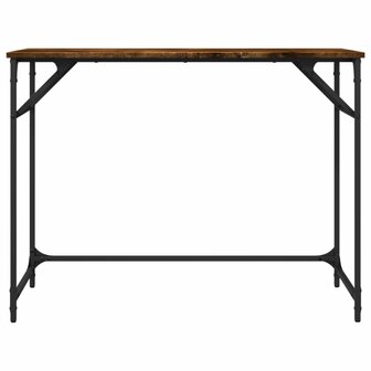 Bureau 100x45x76 cm hout en gepoedercoat staal gerookt eiken 5
