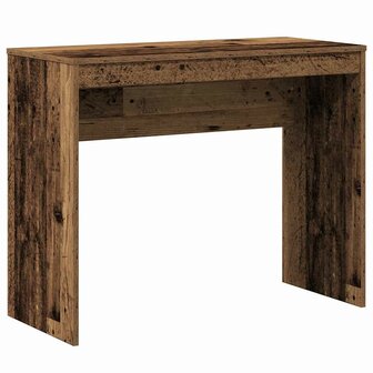 Bureau 90x40x72 cm bewerkt hout oud houtkleurig 1