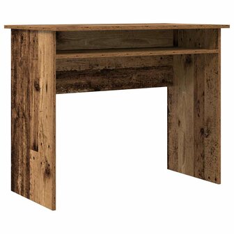Bureau 90x50x74 cm bewerkt hout oud houtkleurig 2