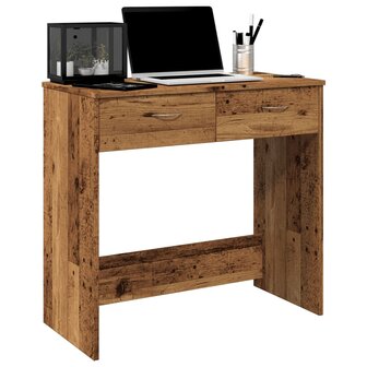 Bureau 80x40x75 cm bewerkt hout oud houtkleurig 4