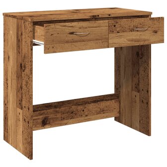Bureau 80x40x75 cm bewerkt hout oud houtkleurig 6