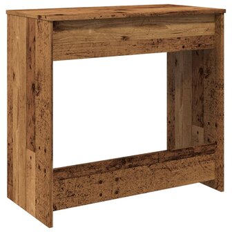 Bureau 80x40x75 cm bewerkt hout oud houtkleurig 8