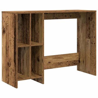 Bureau 102,5x35x75 cm bewerkt hout oud houtkleurig 2