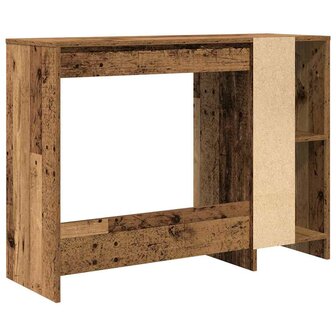 Bureau 102,5x35x75 cm bewerkt hout oud houtkleurig 6