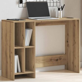Bureau 102,5x35x75 cm bewerkt hout artisanaal eikenkleur 1
