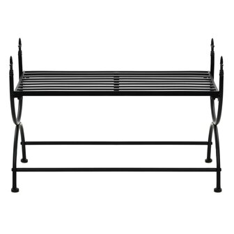 Bankje vintage stijl 83x42x55 cm metaal zwart 3