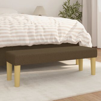 Bankje 100x30x30 cm stof donkerbruin 1