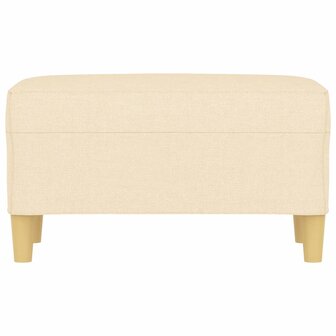 Bankje 70x35x41 cm stof cr&egrave;mekleurig 3