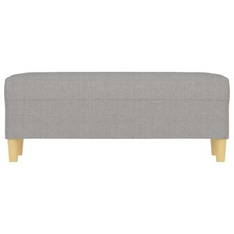 Bankje 100x35x41 cm stof lichtgrijs 3