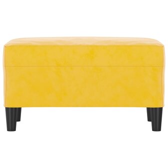 Bankje 70x35x41 cm fluweel geel 3