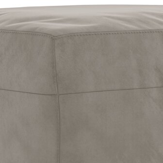 Bankje 100x35x41 cm fluweel lichtgrijs 5