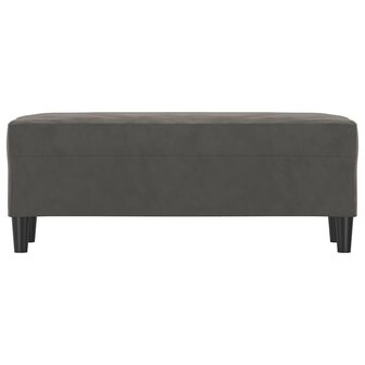 Bankje 100x35x41 cm fluweel donkergrijs 3