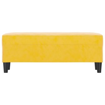 Bankje 100x35x41 cm fluweel geel 3