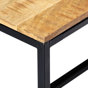 Eetbank 120 cm massief ruw mangohout 4
