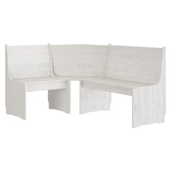 Hoekbank REINE 151 cm massief grenenhout wit 2