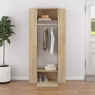 Gangkasten 2 st bewerkt hout sonoma eikenkleurig 1