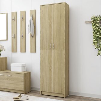 Gangkast 55x25x189 cm bewerkt hout sonoma eikenkleurig 1