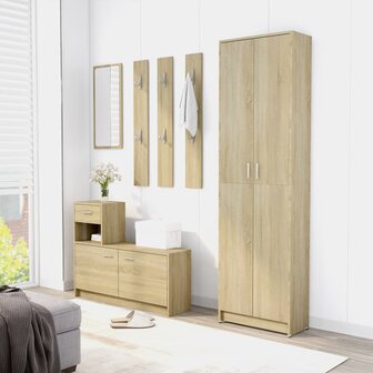 Gangkast 55x25x189 cm bewerkt hout sonoma eikenkleurig 3