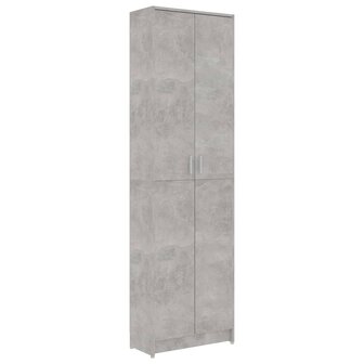 Gangkast 55x25x189 cm bewerkt hout betongrijs 2