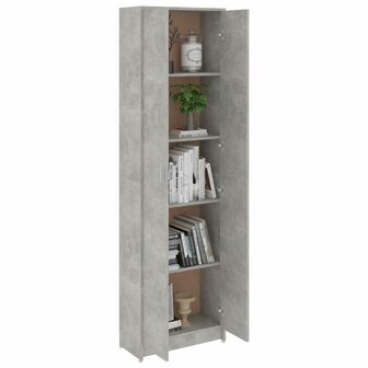 Gangkast 55x25x189 cm bewerkt hout betongrijs 5