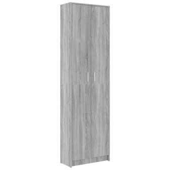 Gangkast 55x25x189 cm bewerkt hout grijs sonoma eikenkleurig 2