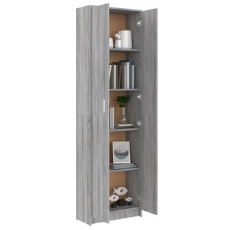 Gangkast 55x25x189 cm bewerkt hout grijs sonoma eikenkleurig 5