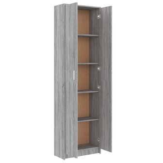Gangkast 55x25x189 cm bewerkt hout grijs sonoma eikenkleurig 6