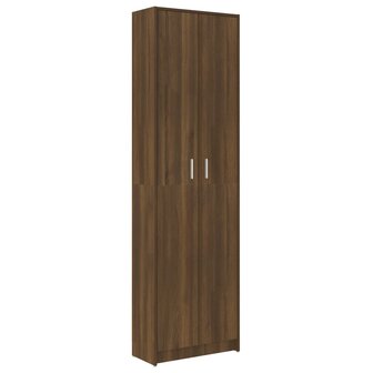 Gangkast 55x25x189 cm bewerkt hout bruin eikenkleur 2