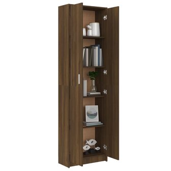 Gangkast 55x25x189 cm bewerkt hout bruin eikenkleur 5