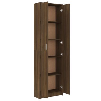Gangkast 55x25x189 cm bewerkt hout bruin eikenkleur 6