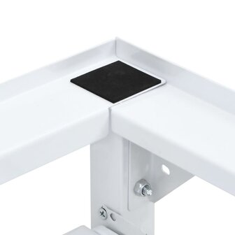 Wasmachineverhoger met uittrekbaar schap wit 7