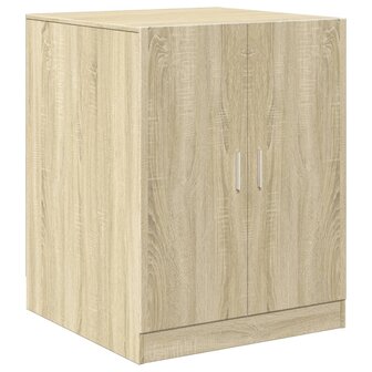 Wasmachinekasten 2 st bewerkt hout sonoma eikenkleurig 6