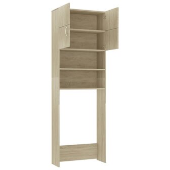 Wasmachinekast 64x25,5x190 cm bewerkt hout sonoma eikenkleurig 5