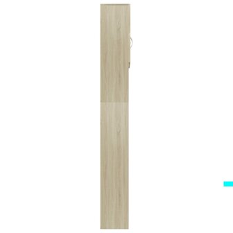 Wasmachinekast 64x25,5x190 cm bewerkt hout sonoma eikenkleurig 7