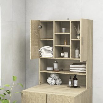 Wasmachinekast 70,5x25,5x90 cm sonoma eikenkleurig 7