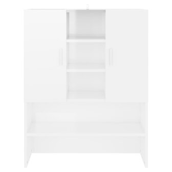 Wasmachinekast 70,5x25,5x90 cm hoogglans wit 3