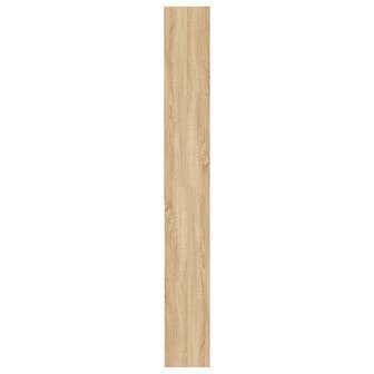 Wasmachinekast 64x24x190 cm wit en sonoma eikenkleurig 4