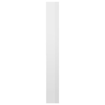 Wasmachinekast 64x24x190 cm hoogglans wit 4