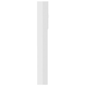 Wasmachinekast 64x25,5x190 cm hoogglans wit 4