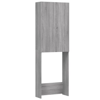 Wasmachinekast 64x25,5x190 cm grijs sonoma eikenkleurig 2