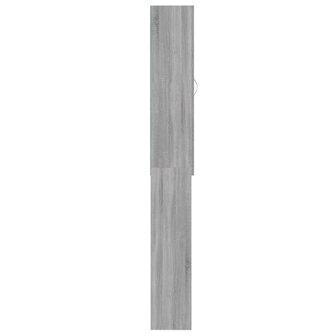 Wasmachinekast 64x25,5x190 cm grijs sonoma eikenkleurig 8