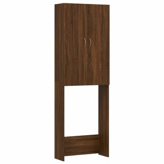 Wasmachinekast 64x25,5x190 cm bruin eikenkleur 2