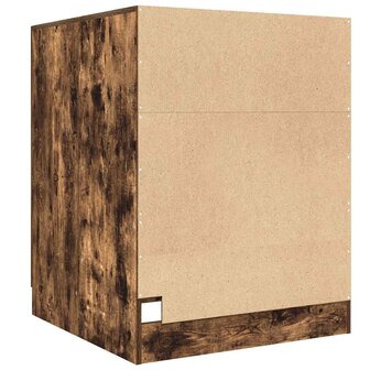 Wasmachinekast 71x71,5x91,5 cm gerookt eikenkleurig 6