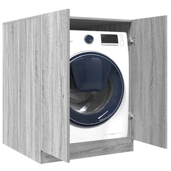 Wasmachinekast 71x71,5x91,5 cm grijs sonoma eikenkleurig 1