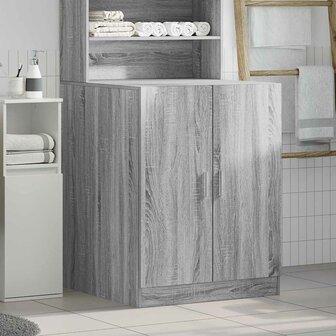 Wasmachinekast 71x71,5x91,5 cm grijs sonoma eikenkleurig 3